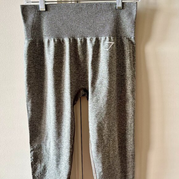 Gymshark Vital Seamless Leggings - Khaki Marl - Size M - Picture 4 of 8